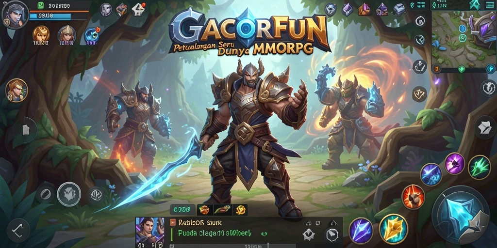 Screenshot gameplay GACORFUN menampilkan pertarungan seru antar pemain.