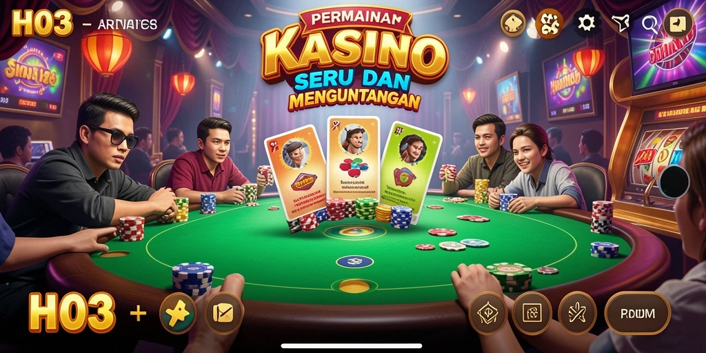 Tampilan gameplay mendebarkan H03 yang menawarkan berbagai permainan Kasino.