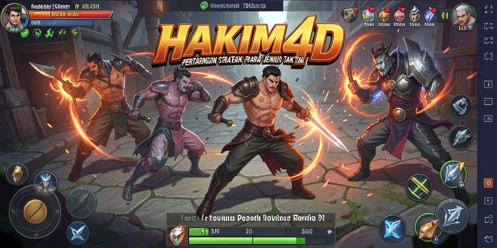 Gameplay HAKIM4D dengan pertempuran strategi yang mendebarkan.
