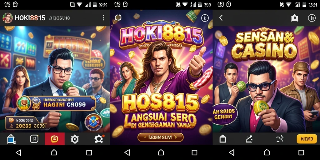 Tampilan menarik gameplay Live Casino di HOKI8815.