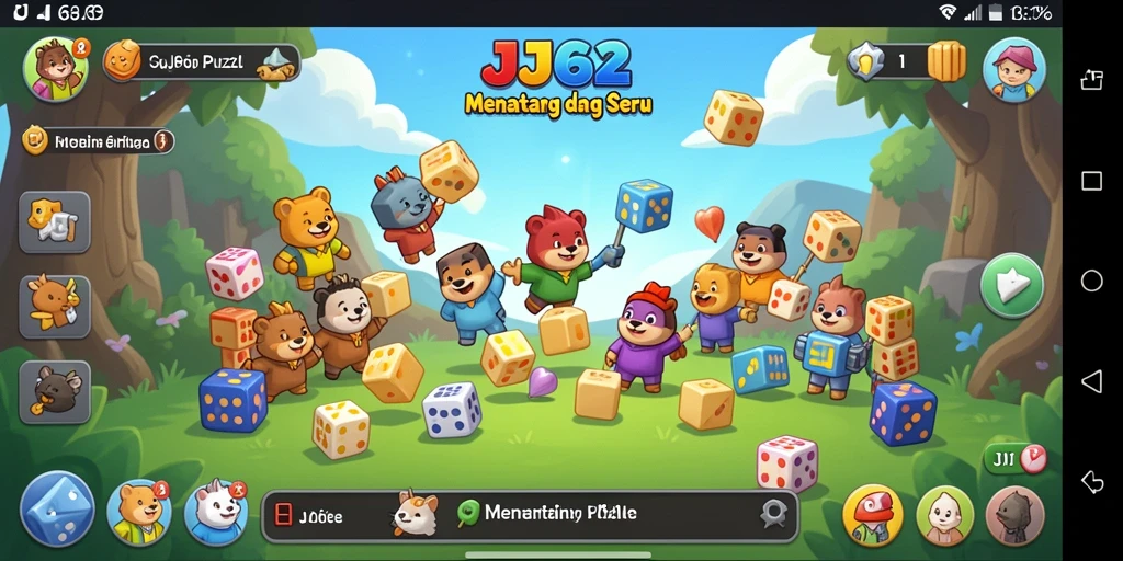 Screenshot gameplay JJ62 menampilkan teka-teki yang menantang dan seru.