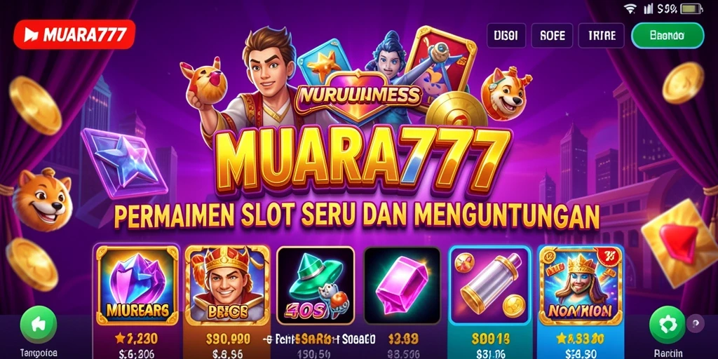 Tampilan gameplay MUARA777 dengan grafis yang menarik dan fitur slot inovatif.