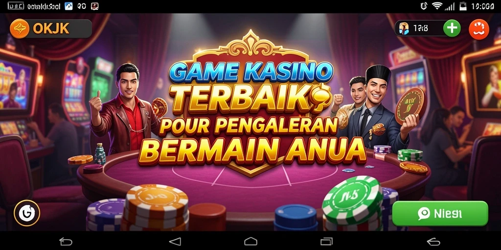 Tampilan menarik dan gameplay seru dari aplikasi Kasino OKJK.