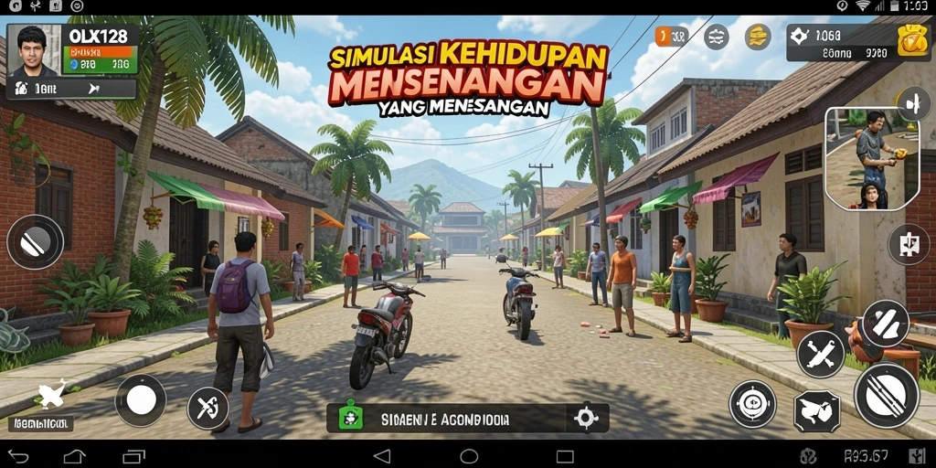 Tangkapan layar OLX128 memperlihatkan pengalaman simulasi yang mendalam.