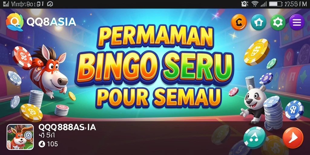 Screenshot gameplay <strong>QQ88ASIA</strong> menampilkan serunya bermain Bingo dengan teman-teman.