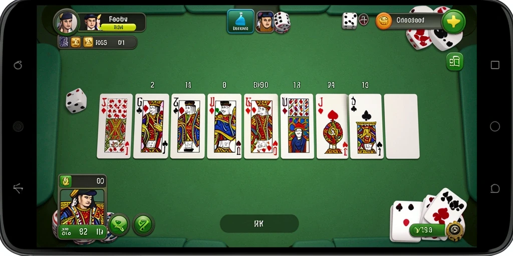 Tampilan gameplay seru dari permainan Domino RK55.