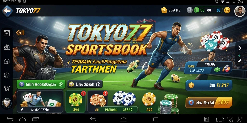 Screenshot utama TOKYO77 menampilkan antarmuka taruhan yang dinamis.
